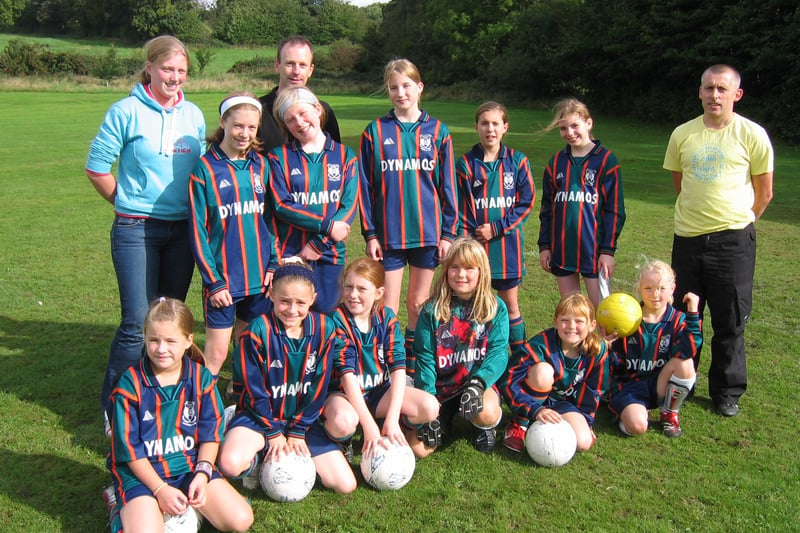 Members of Horsforth St Margaret's Junior Football Club girls teams.