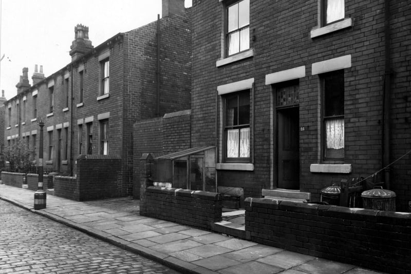 Brick built terraced houses on Beaufort Place pictured in June 1943.