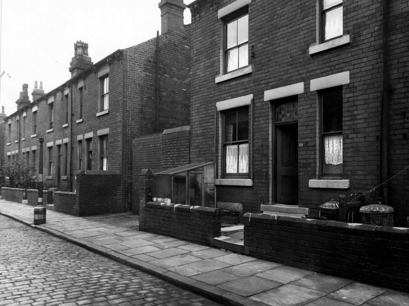 Brick built terraced houses on Beaufort Place pictured in June 1943.