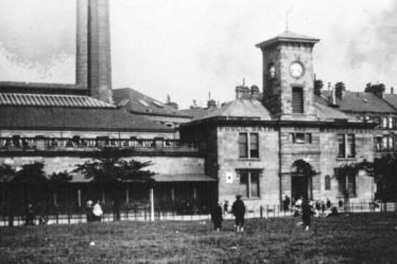 Greenhead public baths and washhouse by Glasgow Green - it replaced one of the oldest wash-houses in the city when it was built.