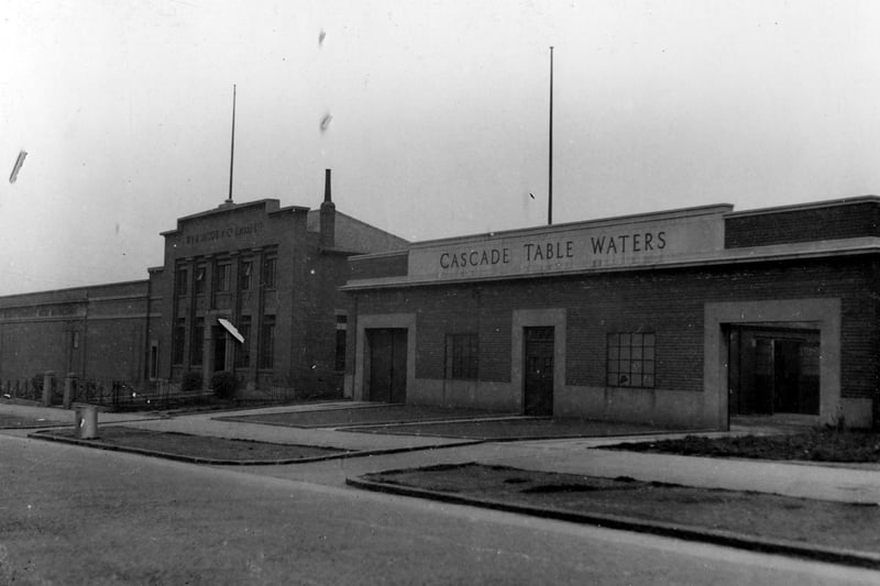 Benjamin Shaw and Sons Ltd, mineral water manufacturers at 405 York road. W. & R. Jacob & Co, biscuit manufacturers, can be seen on the left at 403. Pictured in September 1938.