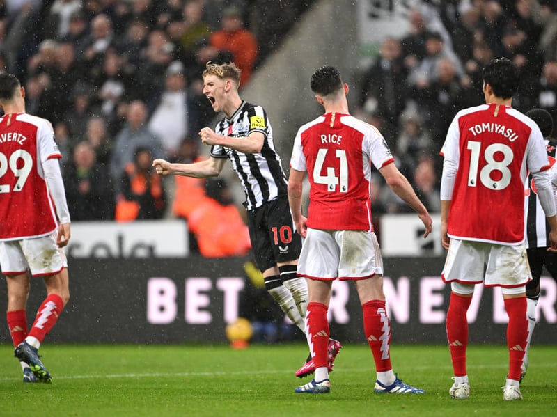 Gordon added yet another goal to his impressive haul this season and has a very good record against the so-called ‘top six’ teams this season. He netted the winner at St James’ Park in this fixture back in November.
