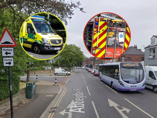 The one-vehicle collision took place on Abbeydale Road around just after midday today (Tuesday, February 20, 2024), resulting in members of the emergency services being called to the scene