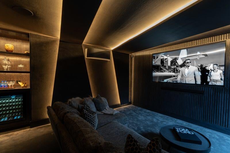 The property comes complete with its own private cinema room.