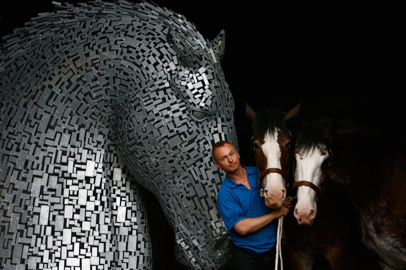 Although you may not be too familiar with Andy Scott, you certainly will be with his huge sculptures The Kelpies which are located between Grangemouth and Falkirk. 