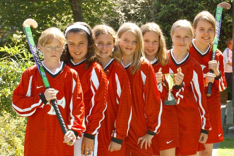 The Shotton Hall Junior School team in 2005.
Lining up are Paige Donnelly, Jasmine Jallouli, Eleanor King, Rachael Winter, Annelise Radestock, Katie Stephenson and Emily Burrows.