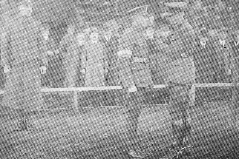 Richard Rimmer at the age of 20 is pictured receiving his Distinguished Conduct Medal for his bravery at the Battle of Loos in 1915 during World War One. The presentation took place prior to a charity football match at Bloomfield Road in Blackpool. He was a Fleetwood man