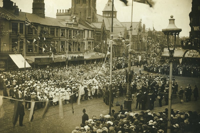 July Peace Day, 1919 in Blackpool, marking the official end of the First World War