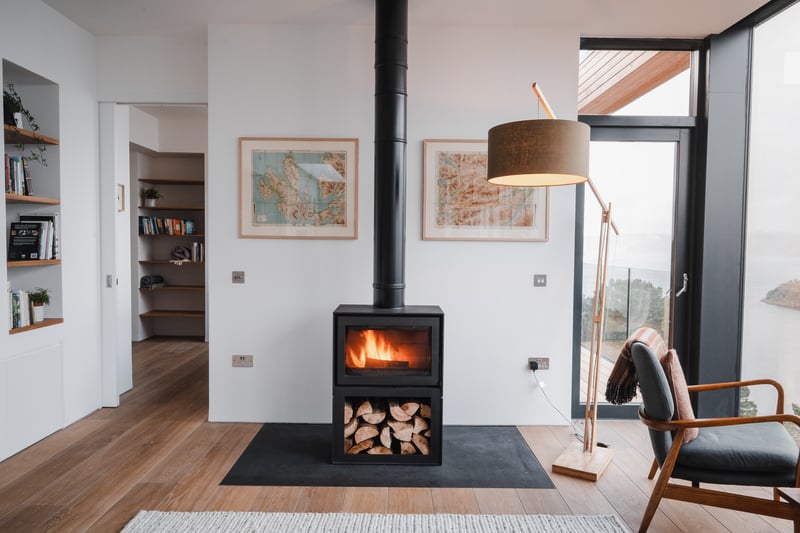 A wood burner will make sure you stay toasty warm should the Scottish weather take a turn for the chilly.