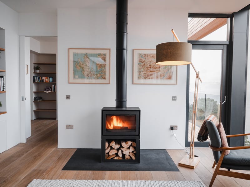A wood burner will make sure you stay toasty warm should the Scottish weather take a turn for the chilly.