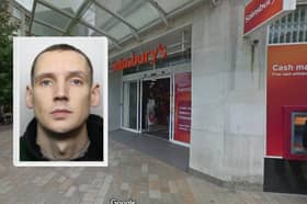Richard Newton has been banned from Sainsbury's, M&S and Home Bargains after a string of offences including threatening to to stab shop staff with a needle. Picture: South Yorkshire Police / Google