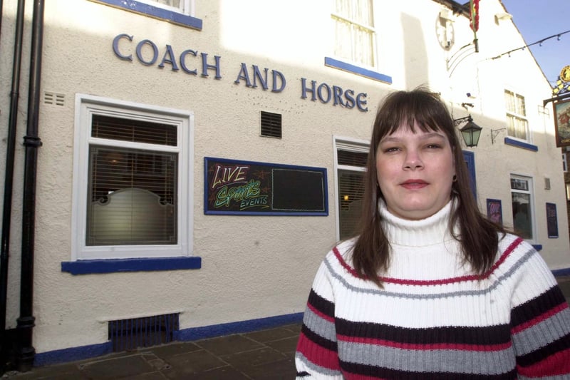 Do you remember Michelle Foster? She was the landlady of the Coach & Horses pictured in January 2002.
