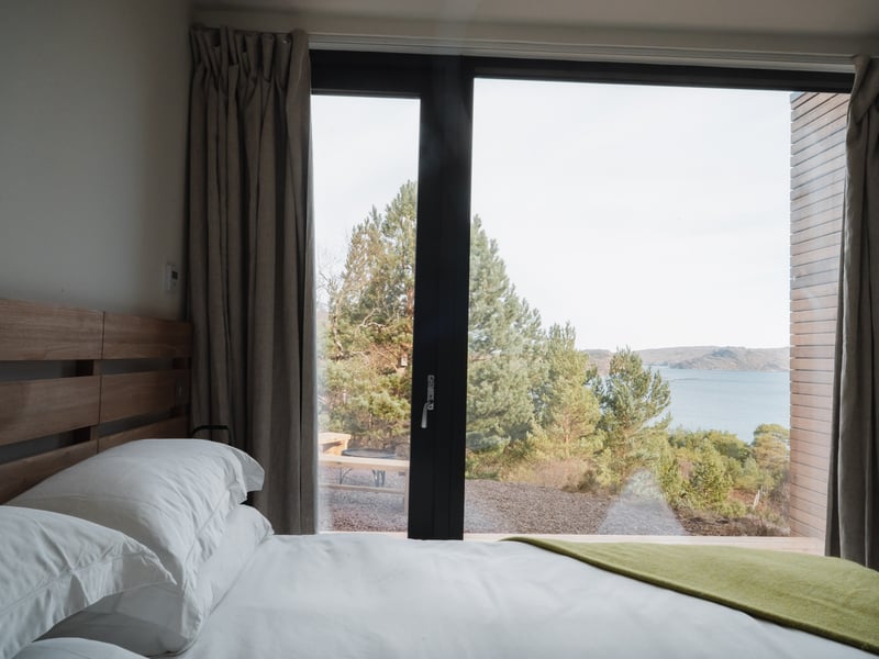 Another room, another incredible view - this one from the comfortable double bed.