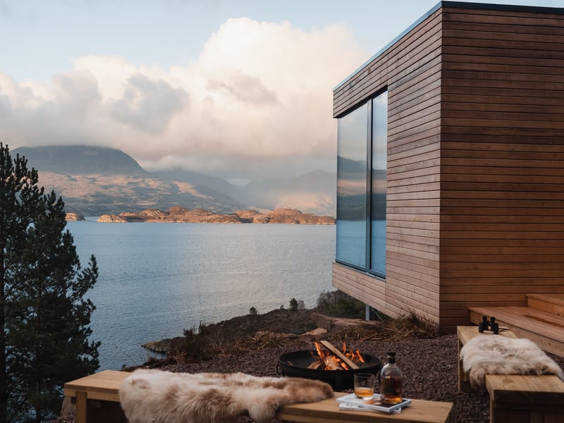 Creag na h-Iolaire looks over shimmering Loch Shieldaig.