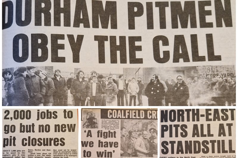 The headlines which dominated the Wearside news in March 1984.