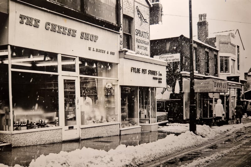 Blackpool's Deansgate in the snow, late 60s