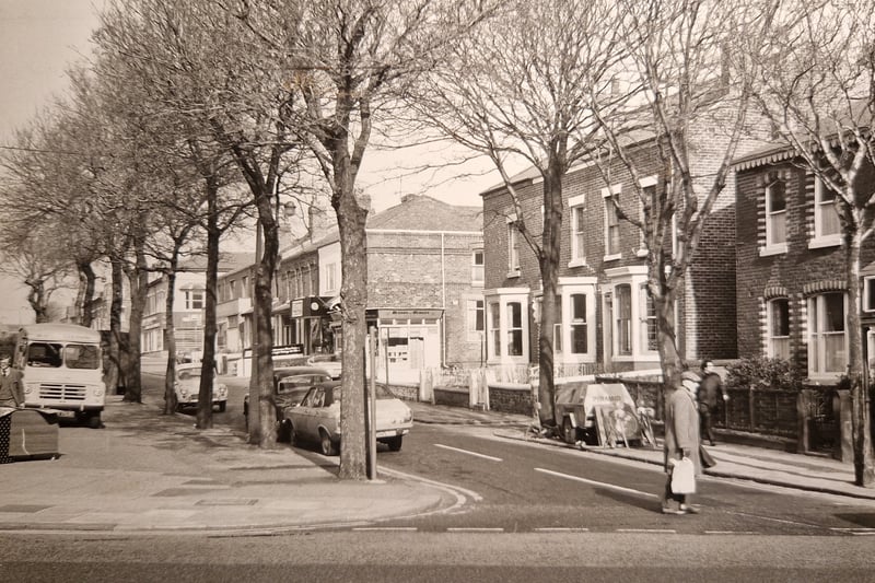 Tree-lined Grosvenor Street in 1976