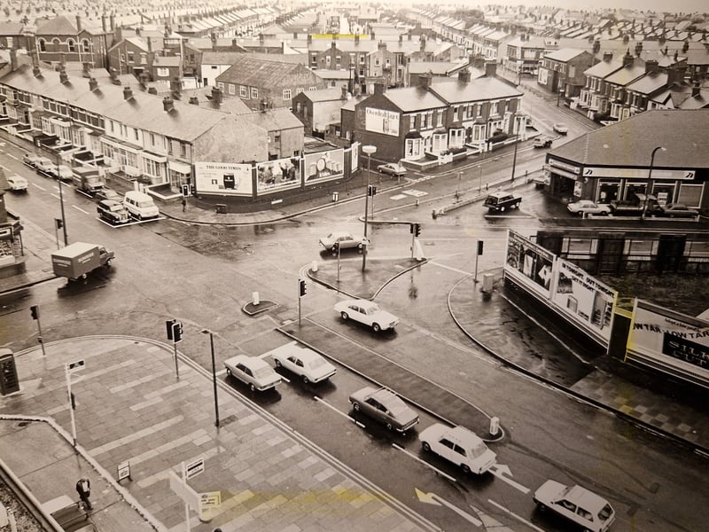 New traffic lights in operation on Central Drive with the Westmorland Avenue and Queen Victoria Road junction on the right