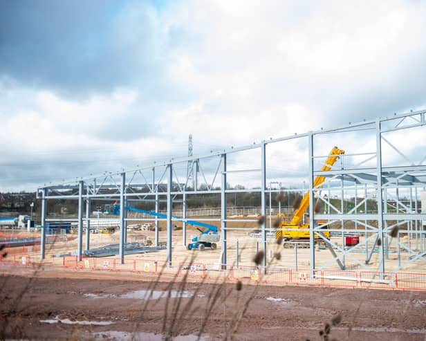 A Welcome Break service station is taking shape at Junction 33 of the M1. Pic: Dean Atkins 