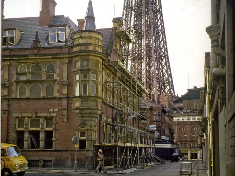 The Fylde Water Board, on Sefton Street which occupied this site until its demolition in 1975 to make way for the Houndshill Shopping Centre. Historical Blackpool Blackpool Through Time by Allan Wood and Ted Lightbown