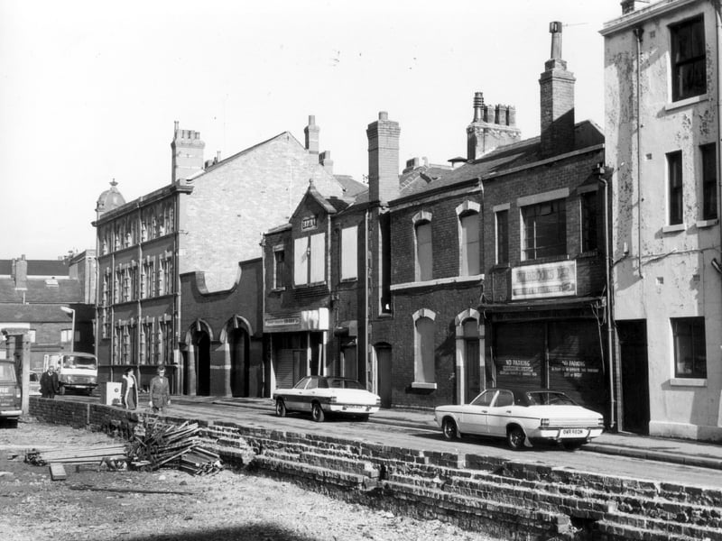 This is Water Street in the old Hounds Hill district. The large building on the left was the Fylde Water Board office