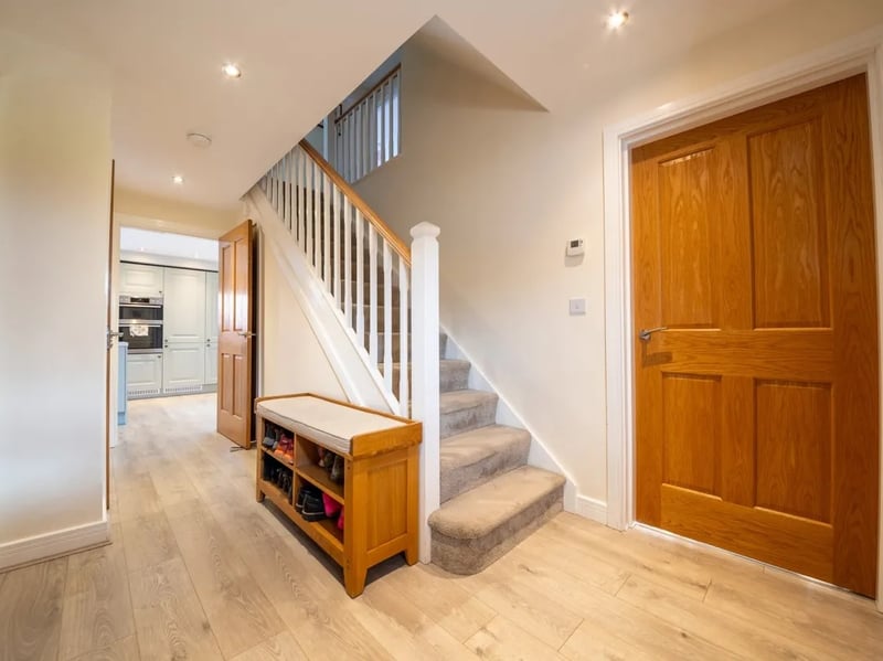 Inside the front door, you are presented with the stairs to the first floor and a direct route to the kitchen at the rear.