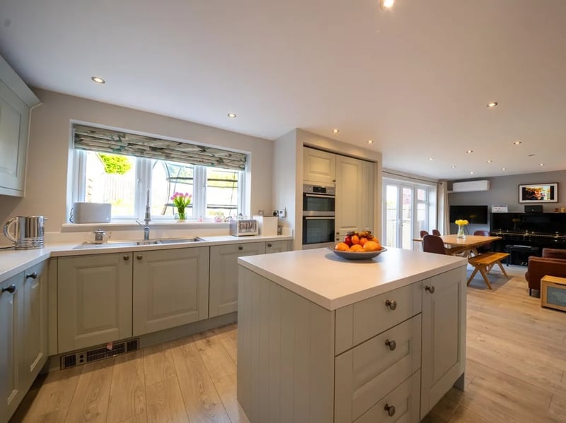 To the rear of the ground floor, this open plan kitchen/diner offers a very welcoming space for all the family.
