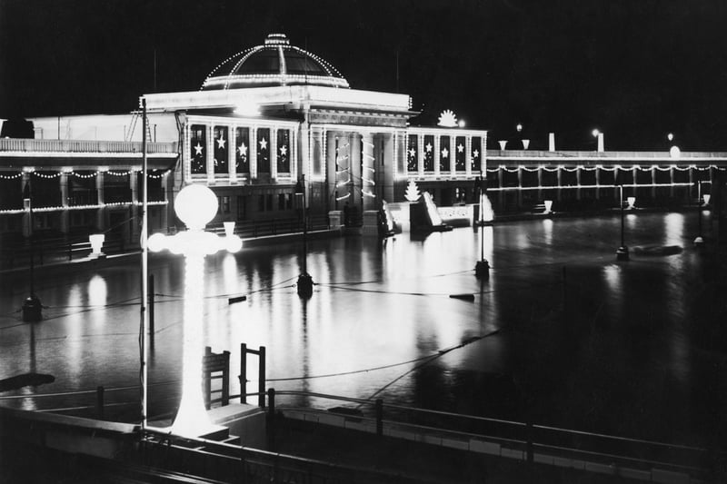 Blackpool illuminations at night, 16th September 1933. 