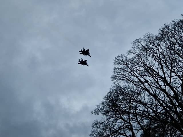 I joined the crowds for the Mi Amigo flypast, but not everyone was impressed. Pictured are the two F15 fighter jets over Endcliffe Park, Sheffield. Picture: David Kessen, National World