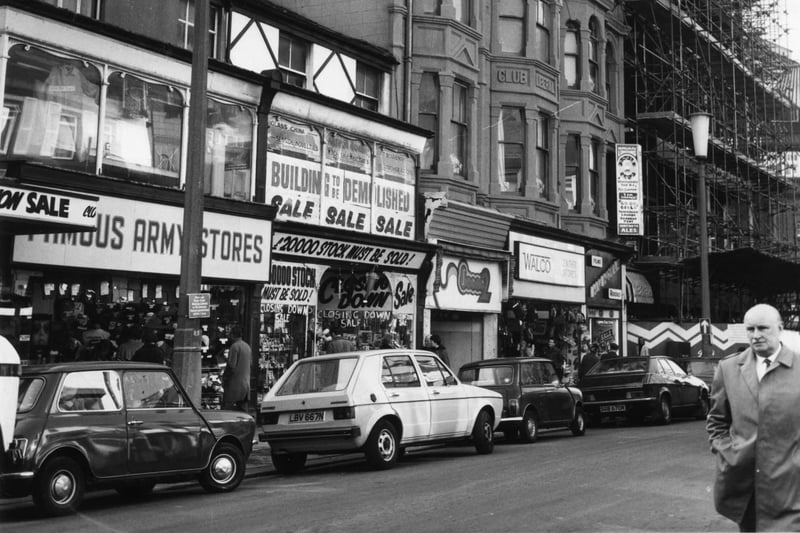 Victoria Street, Blackpool 1976. South side of the street looking towards the sea