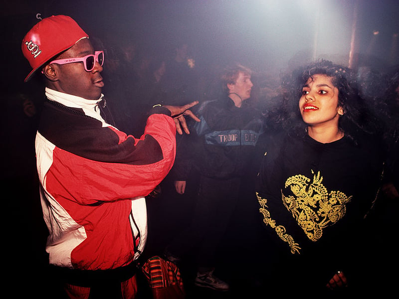On the dancefloor in Glasgow, March 1990.