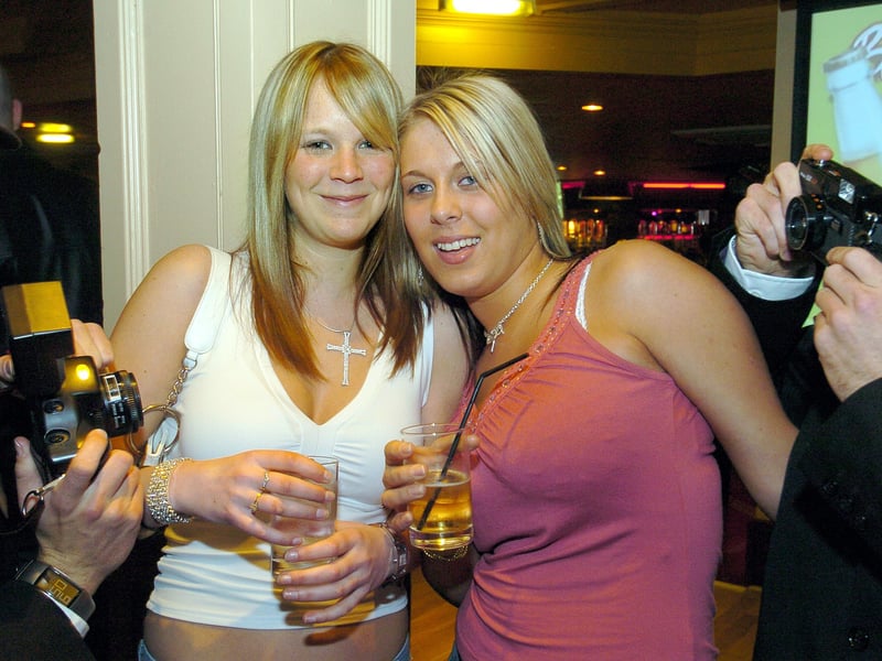Re-opening of Brannigans, Market Street, Blackpool. Jenna Swift (left) and Natalie Threlfall