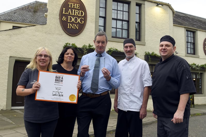 This Lasswade pub is well known locally for it's great food and friendly service. It scored an average rating of 4 out of 5 based on 426 TripAdvisor reviews. The staff are pictured outside the venue after winning 'team of the year' at the Scottish Bar and Brew Awards in 2019.