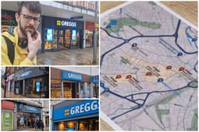 There's a weird quirk with Sheffield City Centre's Greggs. If you look at them on a map, they are almost in an exact straight line as the crow flies. Join me on a walk along the 'Greggs Line' while I try my best to understand how it might have happened.