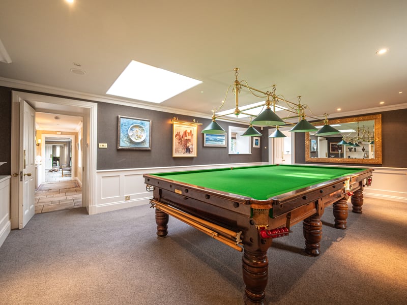 Waterside farm's accommodation is large enough to fit a billiards table, which has been a great source of entertainment for Linda's 13 grandchildren.