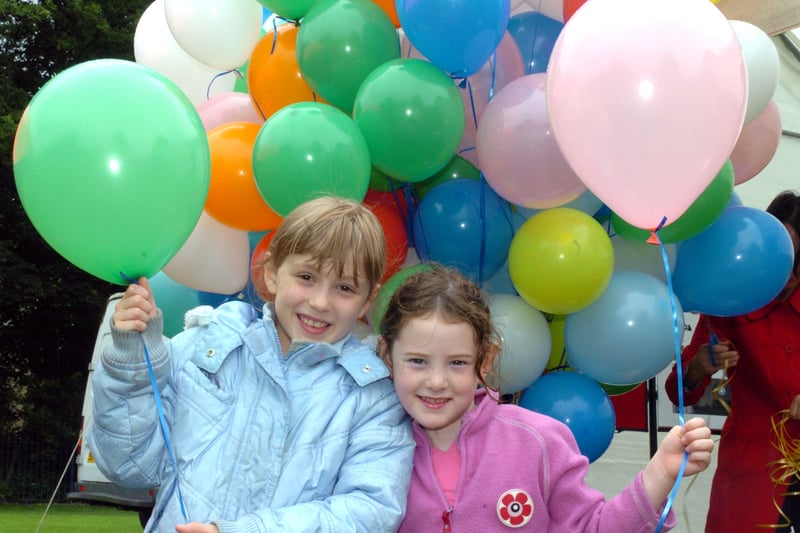 Each child received  a balloon at Crossgates Carnival in June 2007. Hollie Burwell and Rebecca Gray were no exception..