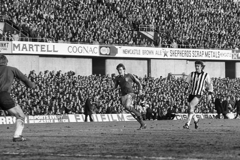 Gary Rowell races through to put Sunderland two up against Newcastle.