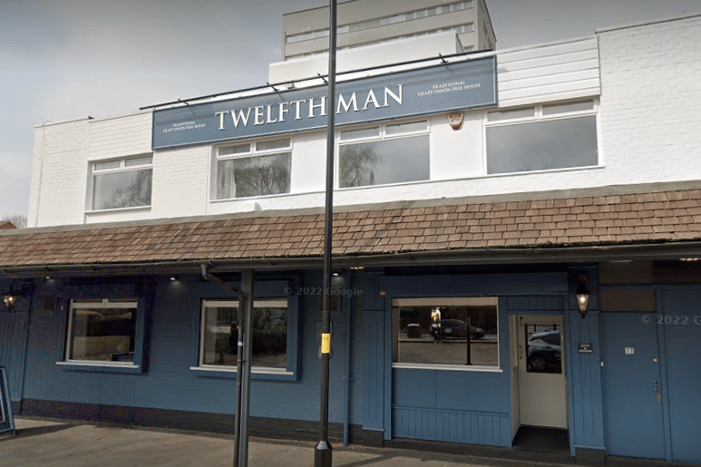The Twelfth Man is a traditional boozer in Edgbaston. It has a 4 star rating from 223 Google reviews. One customer wrote: "Lovely bar enjoyed the deco and the environment."