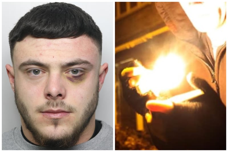William Fawcett, 19, of Holtdale Lawn, Adel, was jailed for three years and 11 months after admitting charges of arson reckless as to whether life would be endangered, and witness intimidation. It came after he tried to burn down his friend's flat as he slept inside in revenge for him having an affair with his girlfriend.