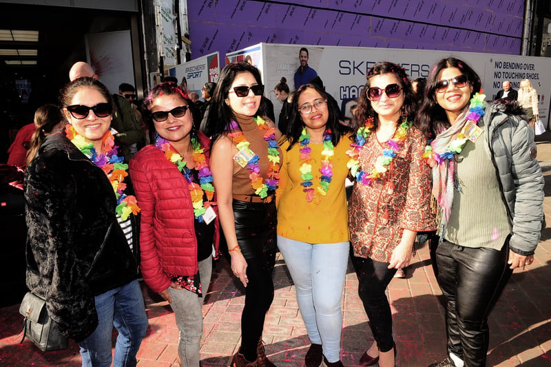 Vibrant colours filled the street as the flash mob celebrated the universal language of dance.