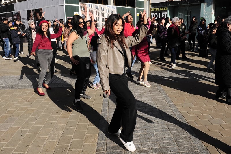 The flash mob showcased a diversity of talents, with enthusiasm in abundance on one of the busies shopping streets in Leeds.