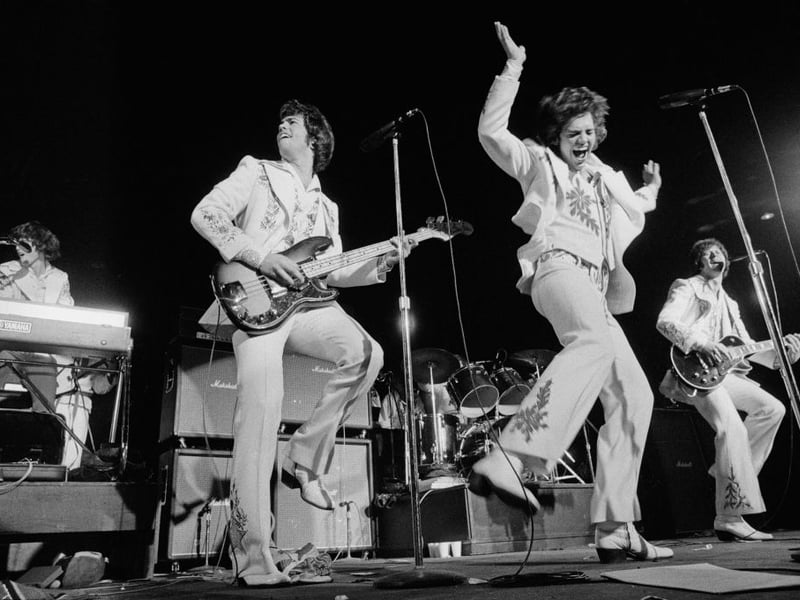 Wayne Osmond, who sang with his brothers in chart-topping pop group The Osmonds, died aged 73, on January 1, his family confirmed. He died of a stroke and leaves behind his wife and five children. Wayne is pictured with brothers Merrill and Jay at the Apollo, Glasgow, on the British leg of their European tour in October 1973.
