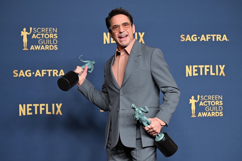 Much like Da’Vine Joy Randolph, “Oppenheimer” actor Robert Downey Jr. seems a shoo-in to claim the Best Supporting Actor at this year’s Academy Awards. Downey Jr.’s win at this year’s BAFTA Film Awards ceremony also made history - marking the longest amount of time between BAFTA wins. (Photo by ROBYN BECK/AFP via Getty Images)
