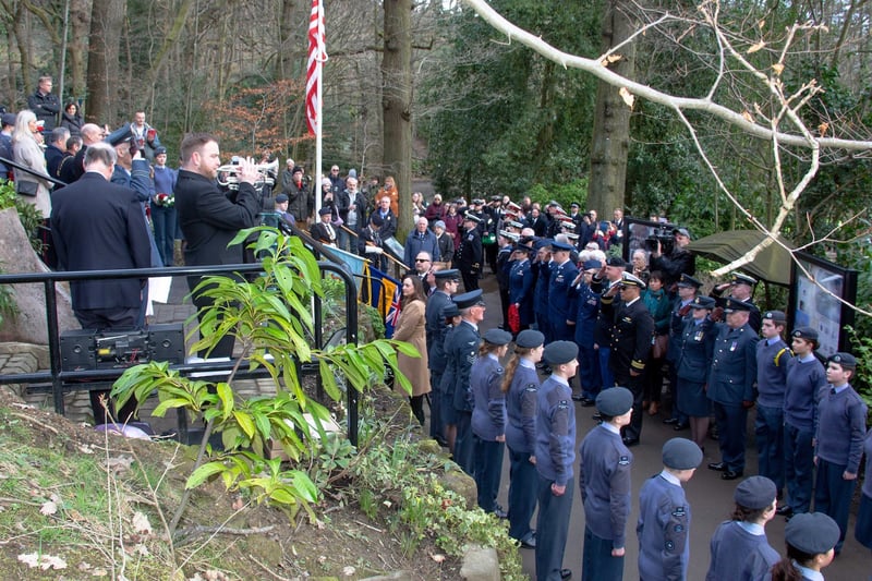 Scores of people turned out for the 80th anniversary ceremony in Endcliffe Park.