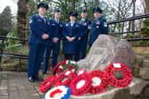 US Air Force and US Navy personnel laid wreaths. Pic: Errol Edwards