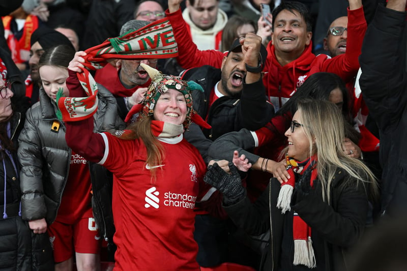 Liverpool fans during the Carabao Cup Final match between Chelsea and Liverpool at Wembley 