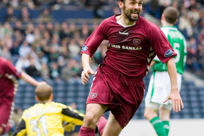 The outright top scorer in Hearts-Hibs fixtures since 2000 is the man who played for both clubs. Never found the net for Hibs against Hearts, but in maroon he struck eight times in 15 derby matches. A hat-trick in the 2006 Scottish Cup semi-final was the pinnacle.