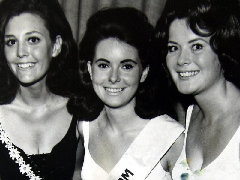 Miss UK 1966 heats at blackpool L-R Lynne Charles, Carol Richmond, Cheryll Driscoll