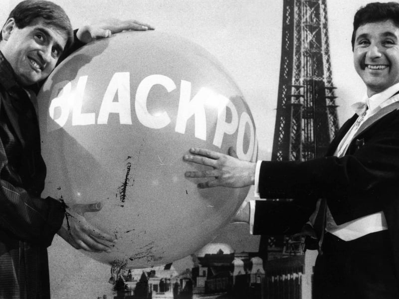 Mike and Bernie Winters in Blackpool in 1965