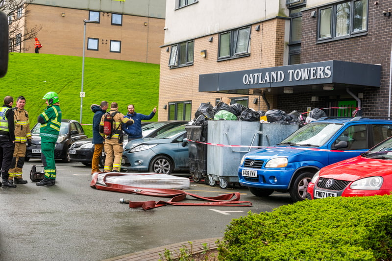 West Yorkshire Fire and Rescue was called to the scene shortly after 8am.
